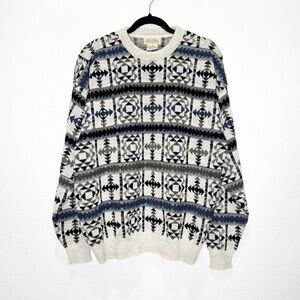 Vintage St. John’s Bay Grandpa Sweater Geometric Fisherman